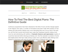 Tablet Screenshot of bestdigitalpianoguides.com